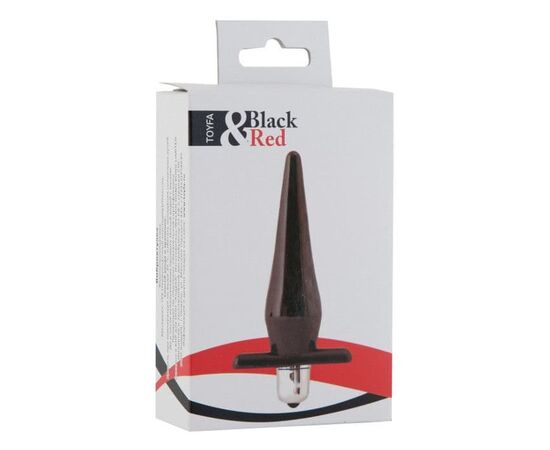 Черная водонепроницаемая вибровтулка Black&Red - 12,7 см., фото 