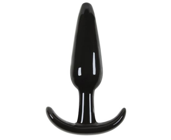 Гладкая черная анальная пробка Jelly Rancher T-Plug Smooth - 10,9 см., фото 
