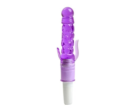 Фиолетовый вибратор с дополнительными отростками - 21 см., фото 