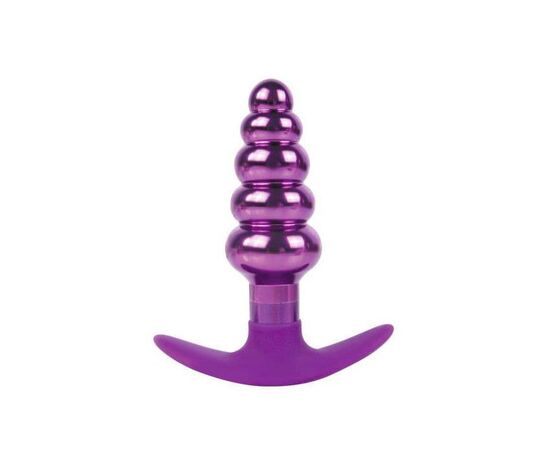 Фиолетовая анальная втулка в виде ёлочки - 10,9 см., фото 