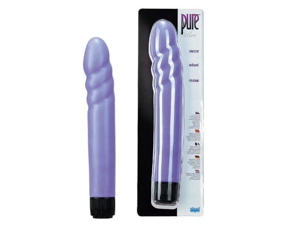 Фиолетовый водонепроницаемый вибромассажер Pure Vibes - 21,8 см., фото 