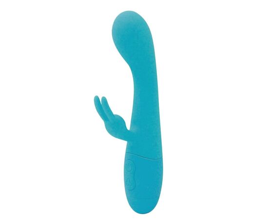 Вибратор Le Frivole Naya с клиторальным отростком - 18,3 см., Цвет: голубой, фото 