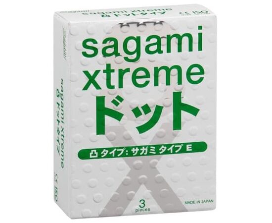 Презервативы Sagami Xtreme SUPER DOTS с точками - 3 шт., фото 