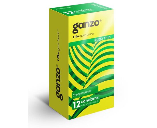 Ультратонкие презервативы Ganzo Ultra thin - 12 шт., фото 