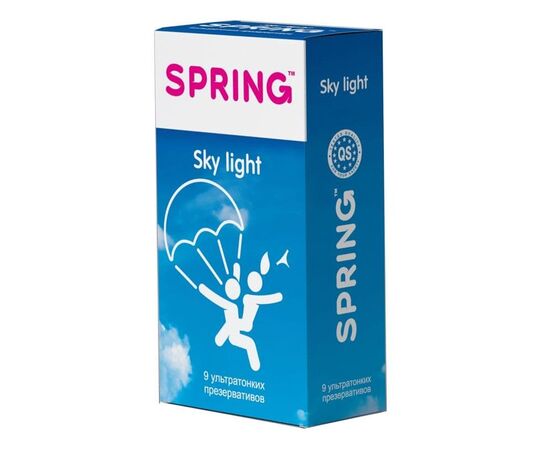 Ультратонкие презервативы SPRING SKY LIGHT - 9 шт., фото 