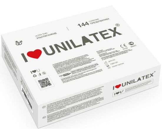 Ультратонкие презервативы Unilatex Ultra Thin - 144 шт., фото 