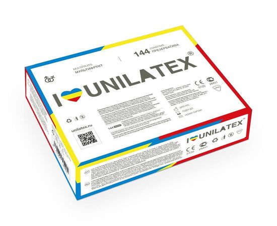 Разноцветные ароматизированные презервативы Unilatex Multifruits - 144 шт., фото 