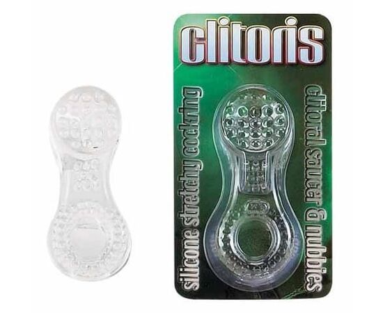 Прозрачное эрекционное кольцо со стимулятором клитора Clitoris, фото 