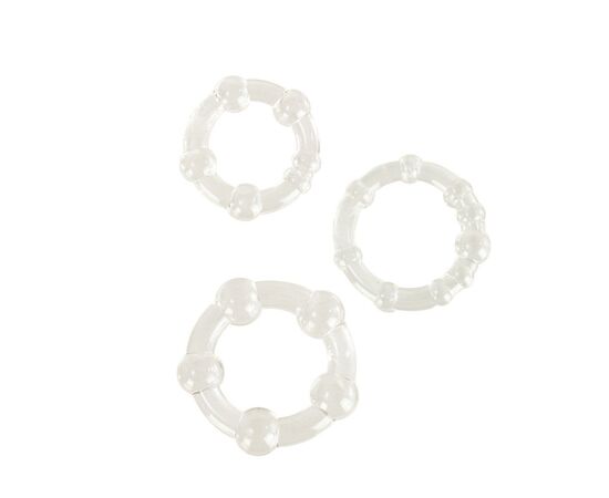 Набор из 3 прозрачных эрекционных колец различного диаметра Island Rings, фото 