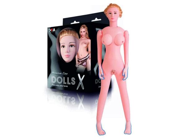 Надувная секс-кукла с реалистичной головой и конечностями, фото 