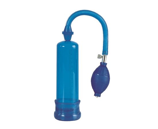 Синяя вакуумная помпа Head Coach Penis Pump, фото 
