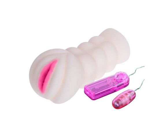 Мастурбатор-вагина с вибрацией и выносным пультом управления, фото 