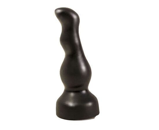 Чёрный анальный стимулятор для массажа простаты - 13,5 см., фото 