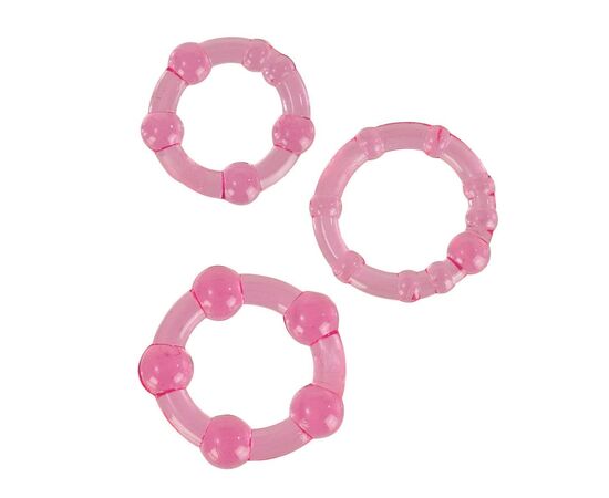 Набор из трех розовых колец разного размера Island Rings, фото 