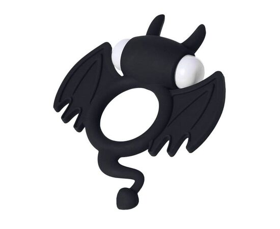 Черное эрекционное кольцо на пенис JOS COCKY DEVIL, фото 