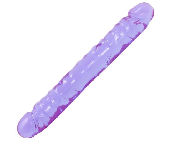 Двухсторонний фиалковый фаллос Crystal Jellies 12" Jr. Double Dong - 30,5 см., Цвет: фиолетовый, фото 