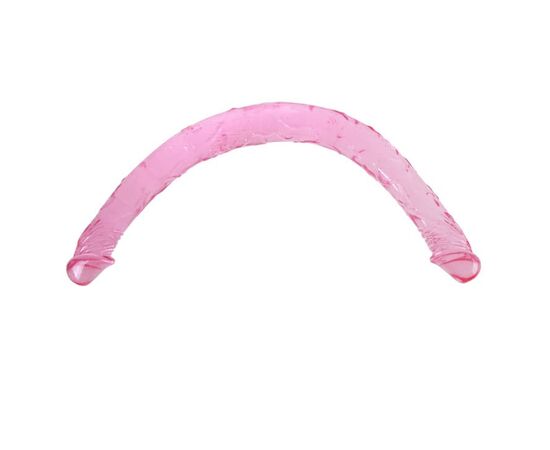 Двухголовый розовый фаллоимитатор - 44,5 см., Цвет: розовый, фото 