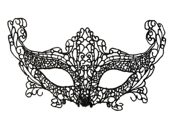 Нитяная маска в форме лисички, Цвет: черный, фото 