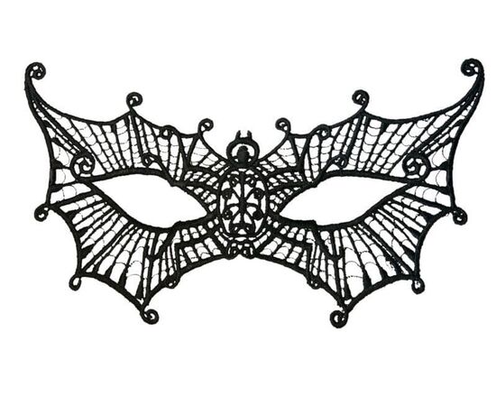 Нитяная маска в форме паутинки, Цвет: черный, фото 