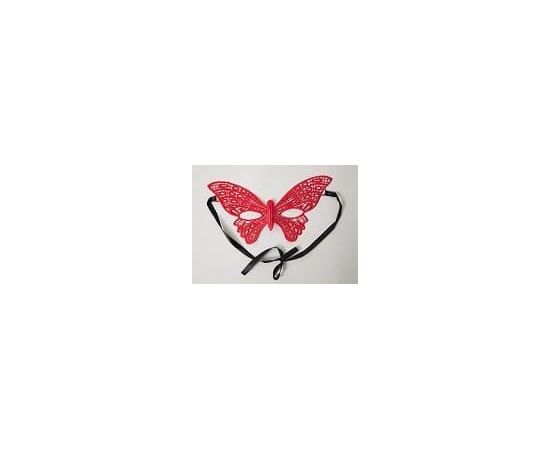 Кружевная маска в форме бабочки, Цвет: красный, фото 
