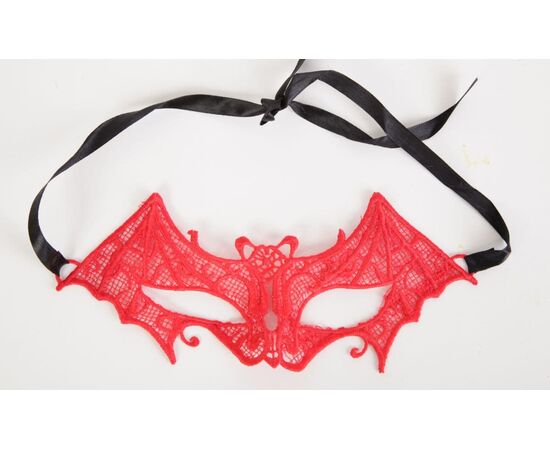 Ажурная маска "Летучая мышь", Цвет: красный, фото 