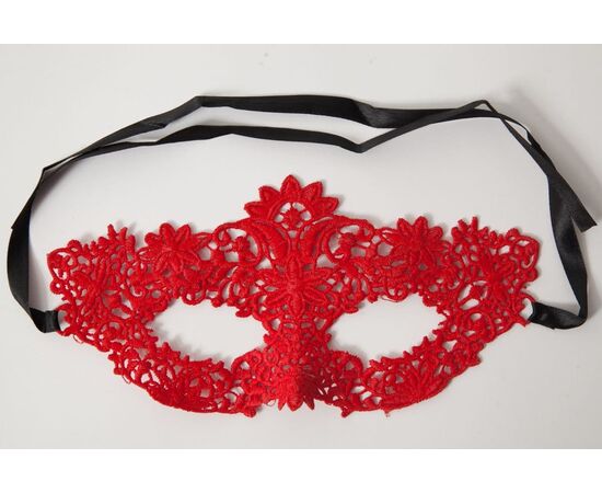 Кружевная маска с цветочным узором, Цвет: красный, фото 