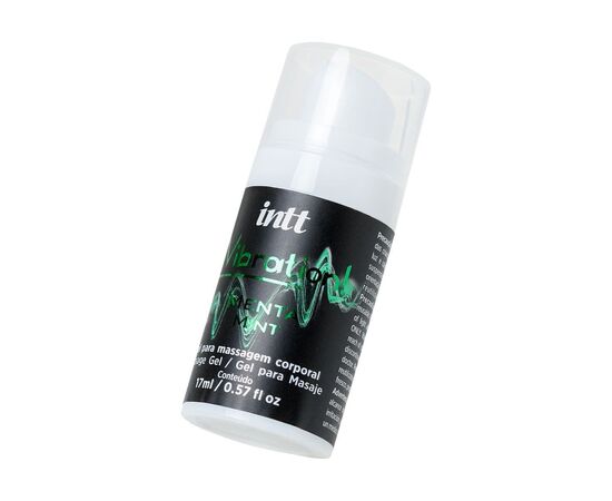 Жидкий массажный гель VIBRATION Mint с ароматом мяты и эффектом вибрации - 17 мл., Объем: 17 мл., фото 