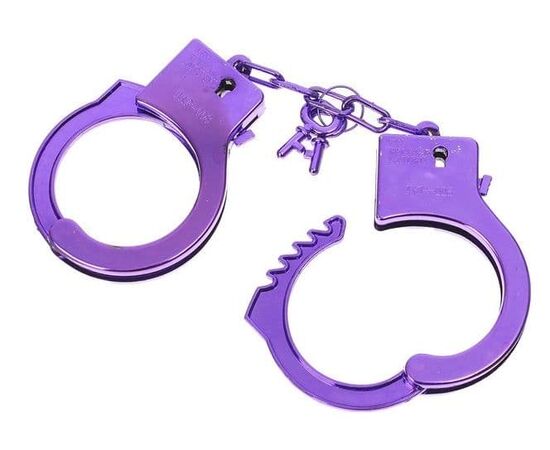 Фиолетовые пластиковые наручники "Блеск", фото 