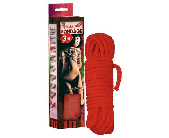Красная веревка для бандажа - 3 м., фото 