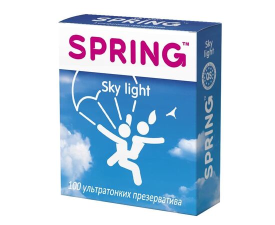 Ультратонкие презервативы SPRING SKY LIGHT - 100 шт., фото 