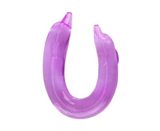 Фиолетовый двойной фаллоимитатор Dolphin - 30,5 см., фото 