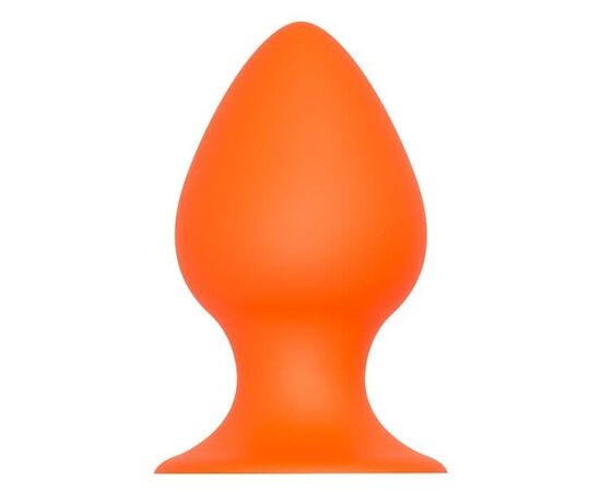 Оранжевая анальная пробка PLUG WITH SUCTION CUP - 13,4 см., фото 