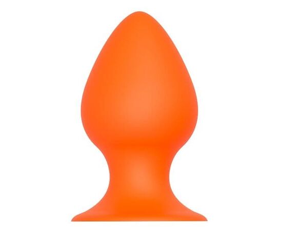Оранжевая анальная пробка PLUG WITH SUCTION CUP - 11,6 см., фото 