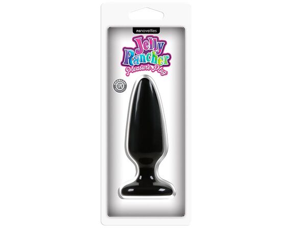 Средняя черная анальная пробка Jelly Rancher Pleasure Plug Medium - 12,7 см., фото 
