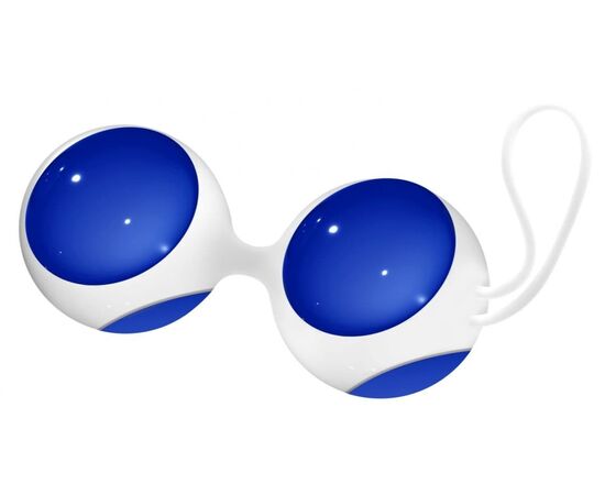 Синие вагинальные шарики Ben Wa Small в белой оболочке, фото 