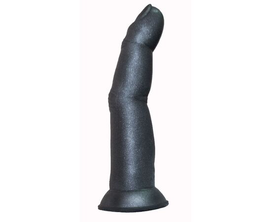 Черный анальный стимулятор в виде пальца на присоске - 15 см., фото 
