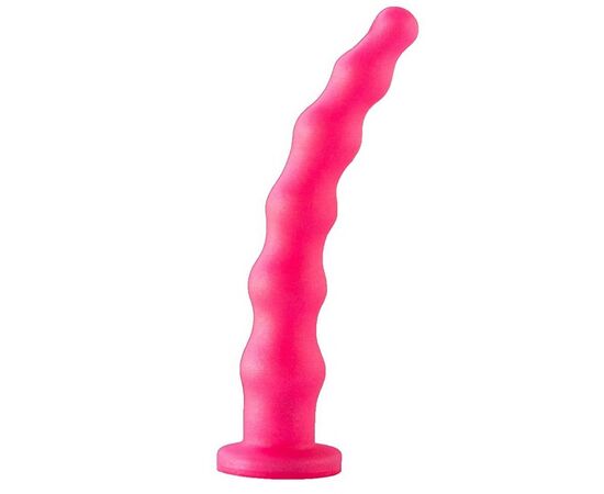 Розовый гелевый анальный стимулятор - 20 см., фото 