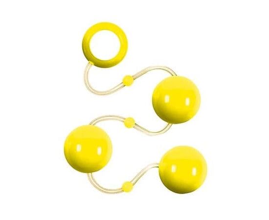 Желтые анальные шарики Renegade Pleasure Balls, фото 