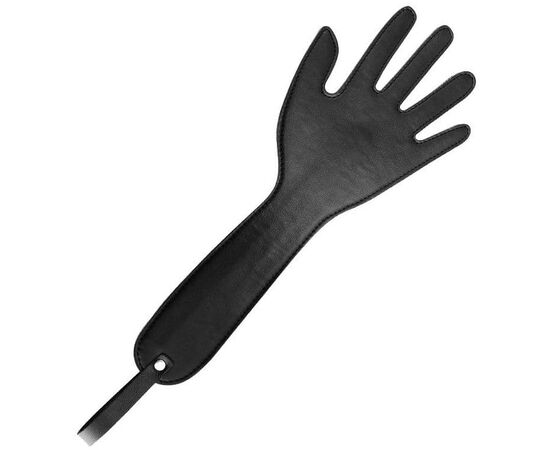Черная шлепалка с виде ладони с удлиненной ручкой - 36 см., фото 