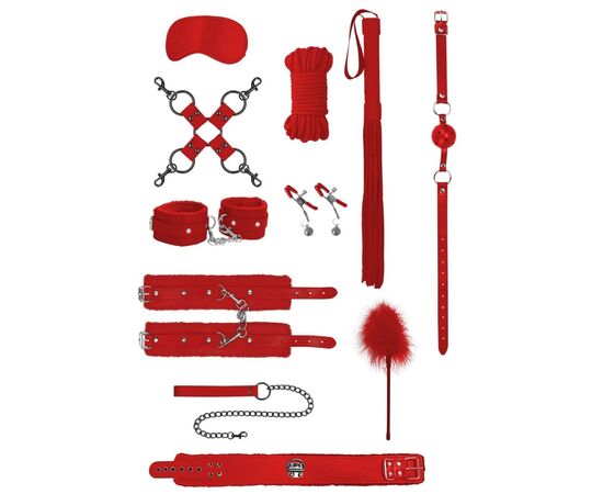 Красный игровой набор БДСМ Intermediate Bondage Kit, фото 