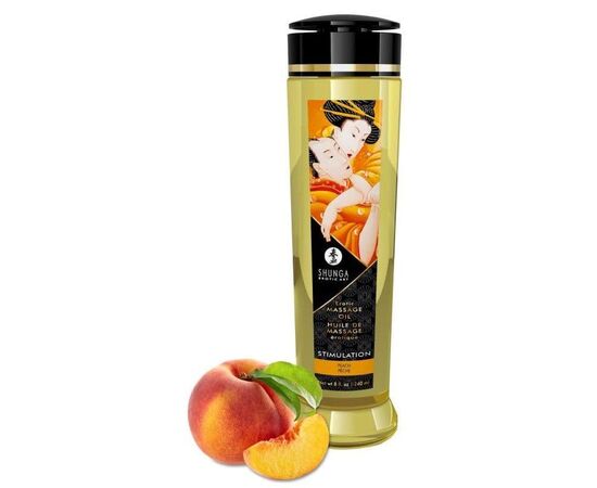 Массажное масло для тела с ароматом персика Stimulation - 240 мл., фото 