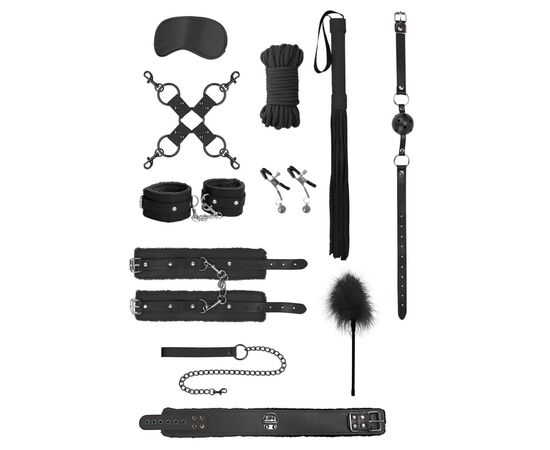 Черный игровой набор БДСМ Intermediate Bondage Kit, фото 