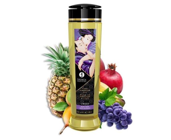 Массажное масло Libido Exotic Fruits с ароматом экзотических фруктов - 240 мл., фото 