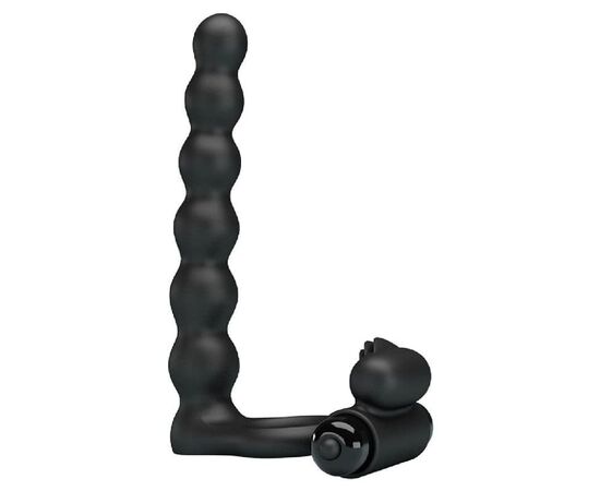 Черная насадка для двойной стимуляции Hercules Penis Sheath III - 15,3 см., фото 