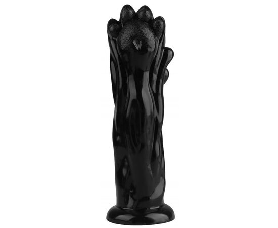 Фантазийная анальная втулка-лапа - 25,5 см., Цвет: черный, фото 