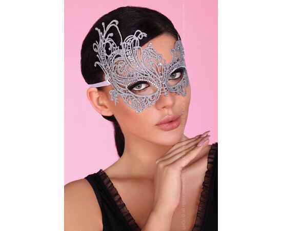Серебристая ажурная маска Mask Silver, Цвет: серебристый, фото 