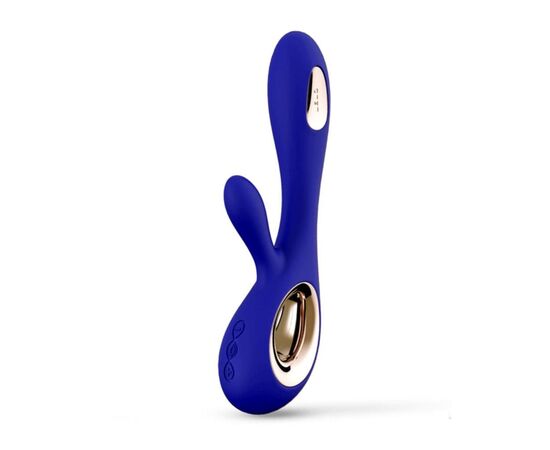 Вибратор-кролик Lelo Soraya Wave - 21,8 см., Цвет: синий, фото 