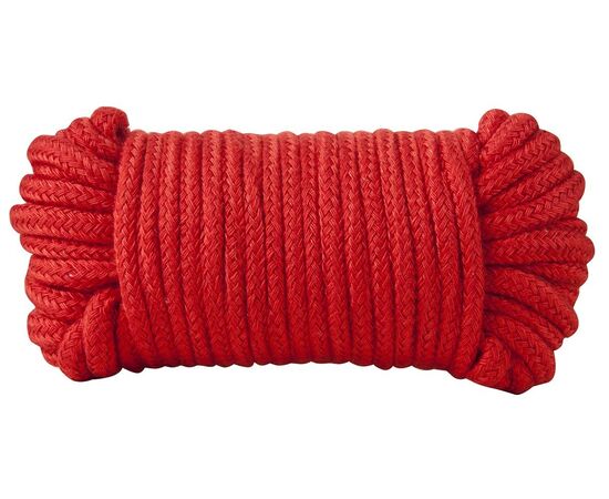 Хлопковая верёвка Bondage Rope 33 Feet - 10 м., Цвет: красный, фото 