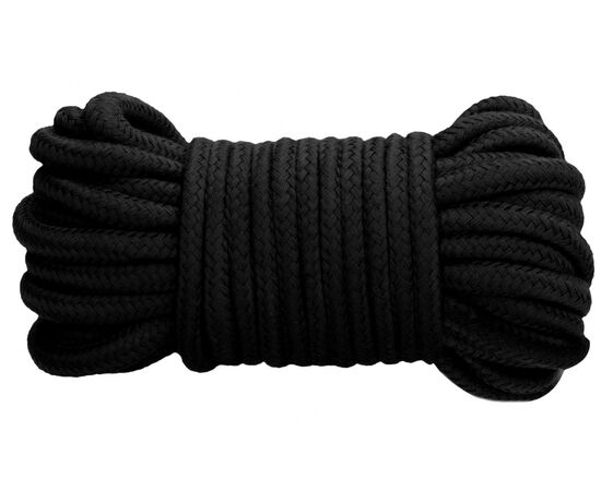 Черная веревка для связывания Thick Bondage Rope -10 м., фото 