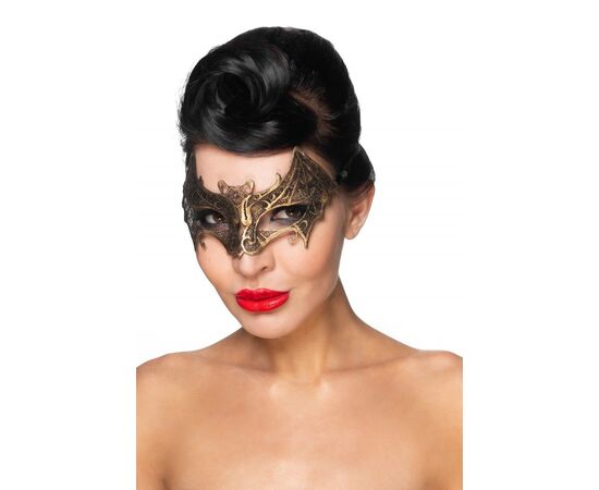Золотистая карнавальная маска "Сириус", Цвет: золотистый, фото 